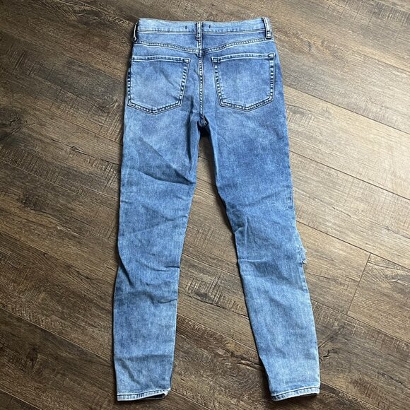 Free People Skinny Blue Jeans Pants Denim ((size W 27R)) - Picture 2 of 8